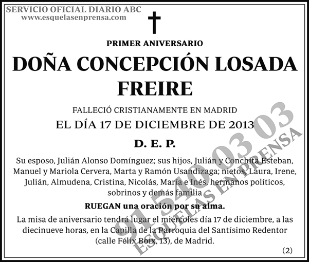 Concepción Losada Freire
